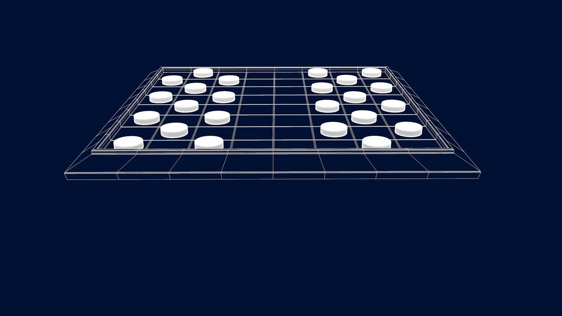 Checkers Board Game 3D model_23