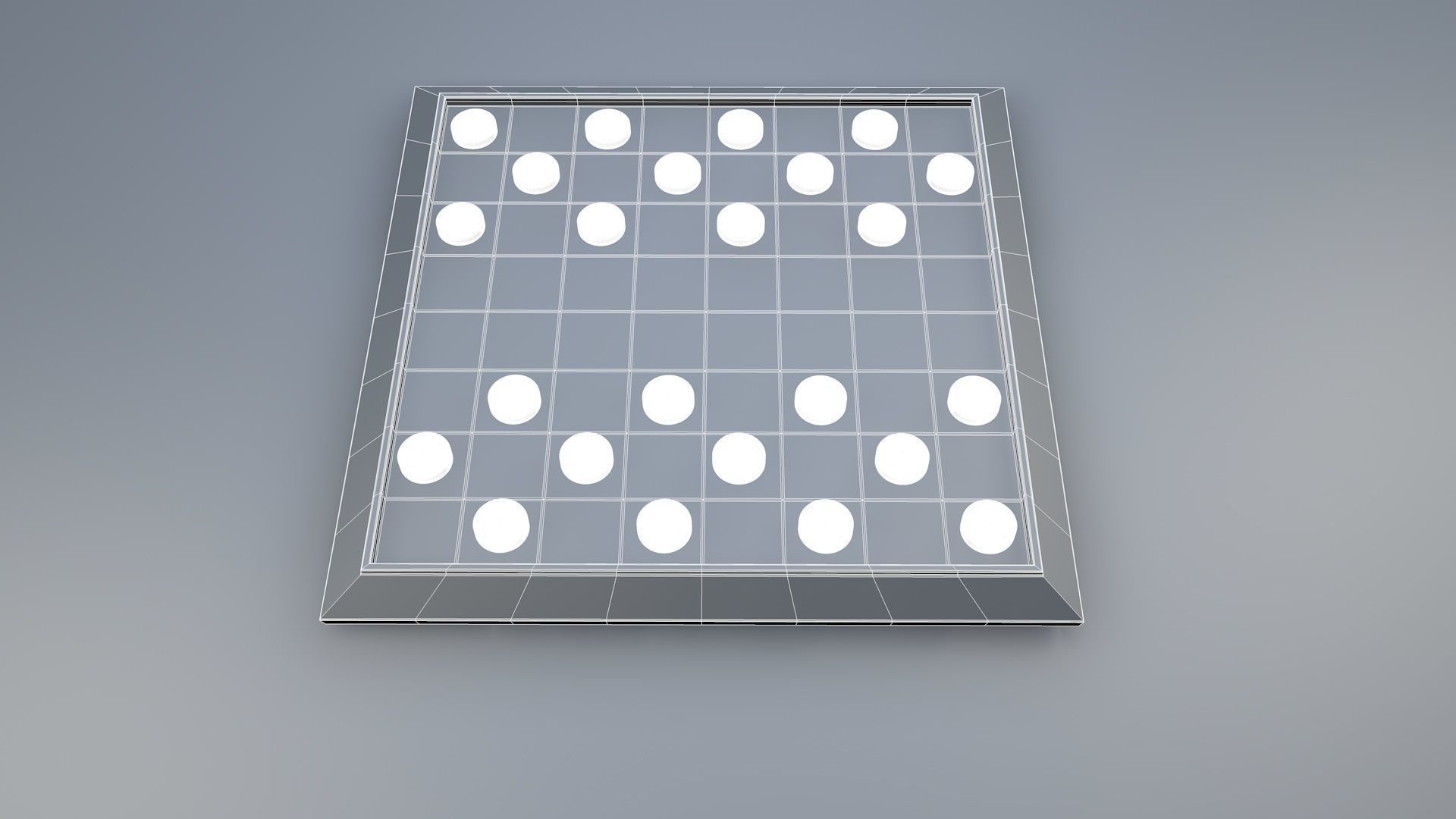 Checkers Board Game 3D Print Ready 3D print model_11