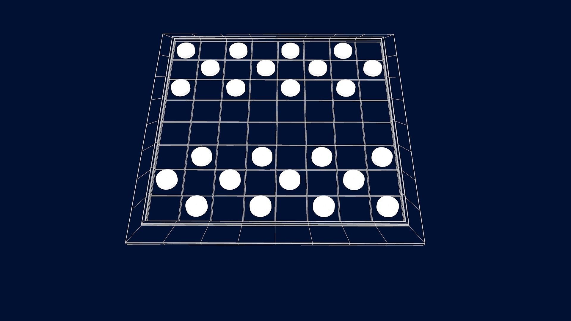 Checkers Board Game 3D Print Ready 3D print model_21