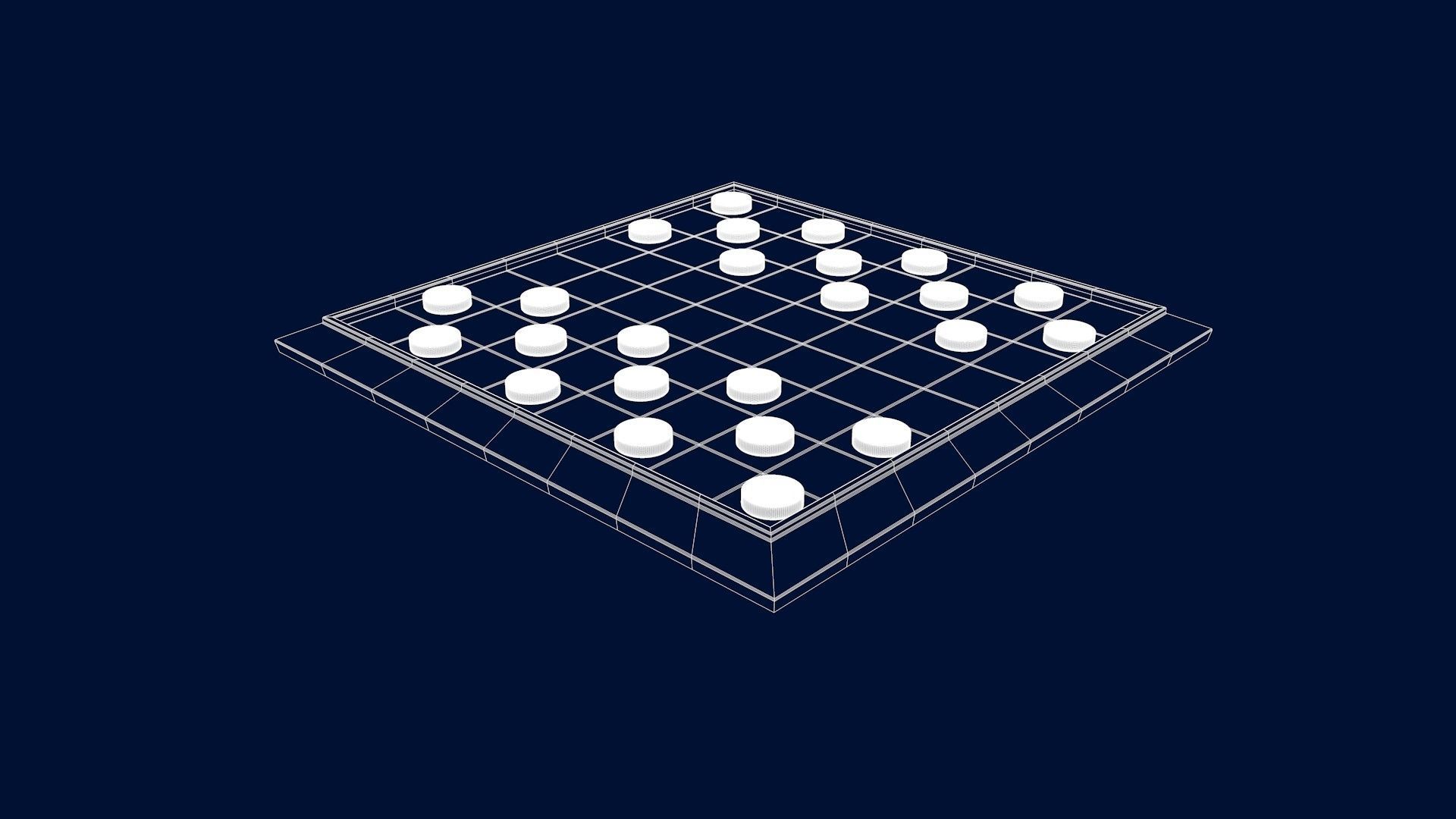 Checkers Board Game 3D Print Ready 3D print model_20
