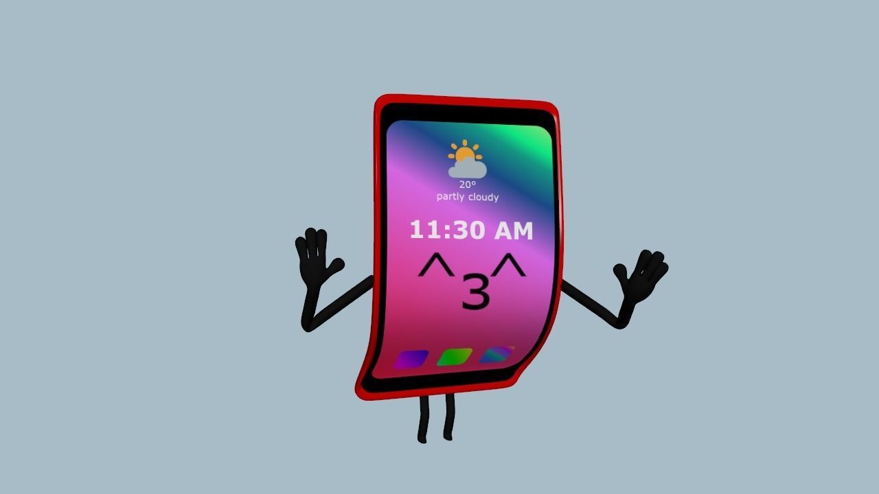 Cartoon Cellphone Rig 3D model_14
