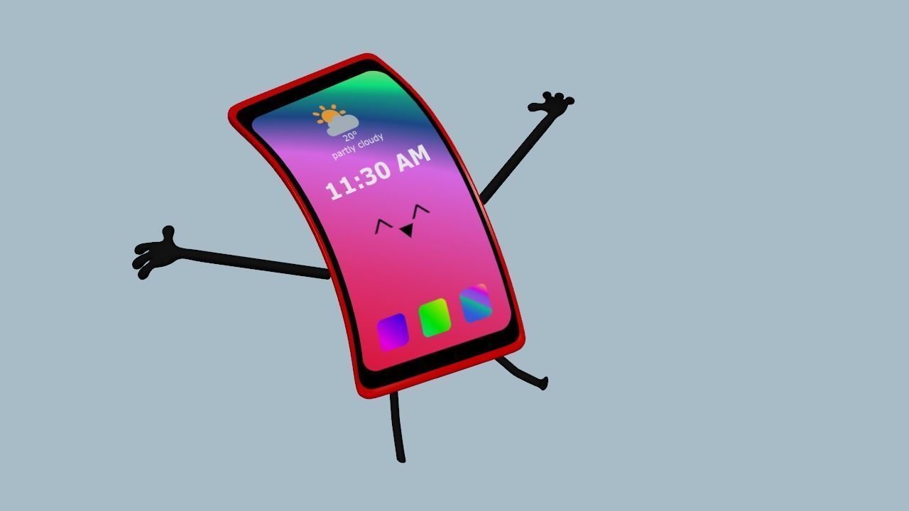 Cartoon Cellphone Rig 3D model_12