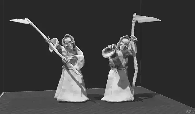 2 x Grim Reaper toy soldiers 3D print model