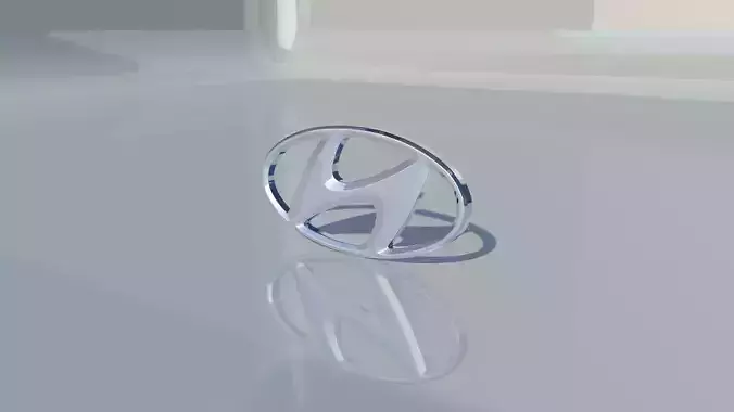 Hyundai Emblem 3D Print Ready 3D print model
