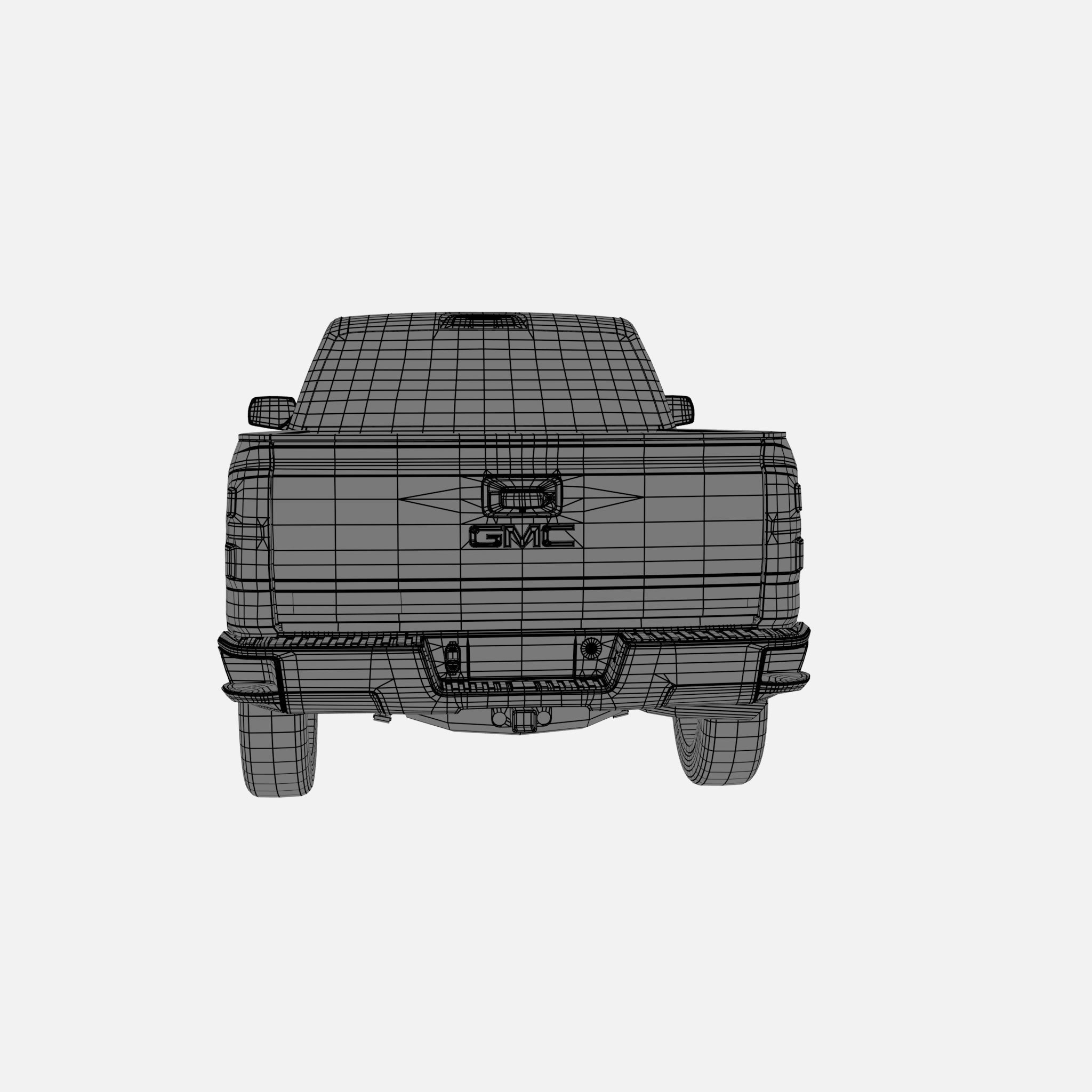 GMC Sierra 1500 reg pickup Low-poly 3D model_8