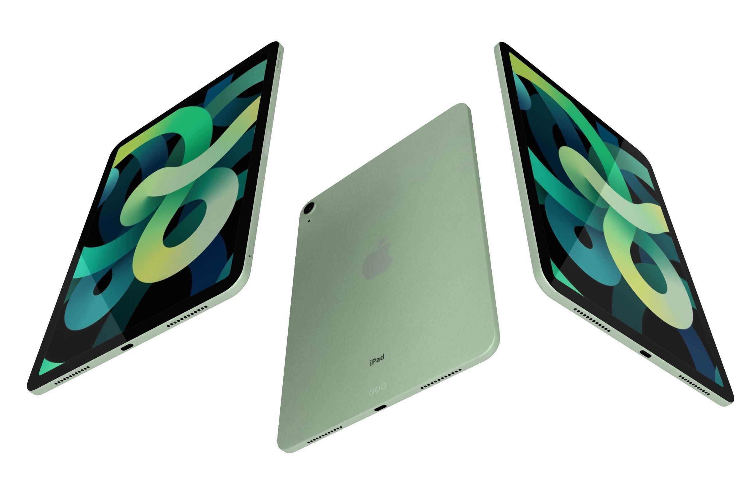 Apple iPad Air 4 2020 Green 3D model_2