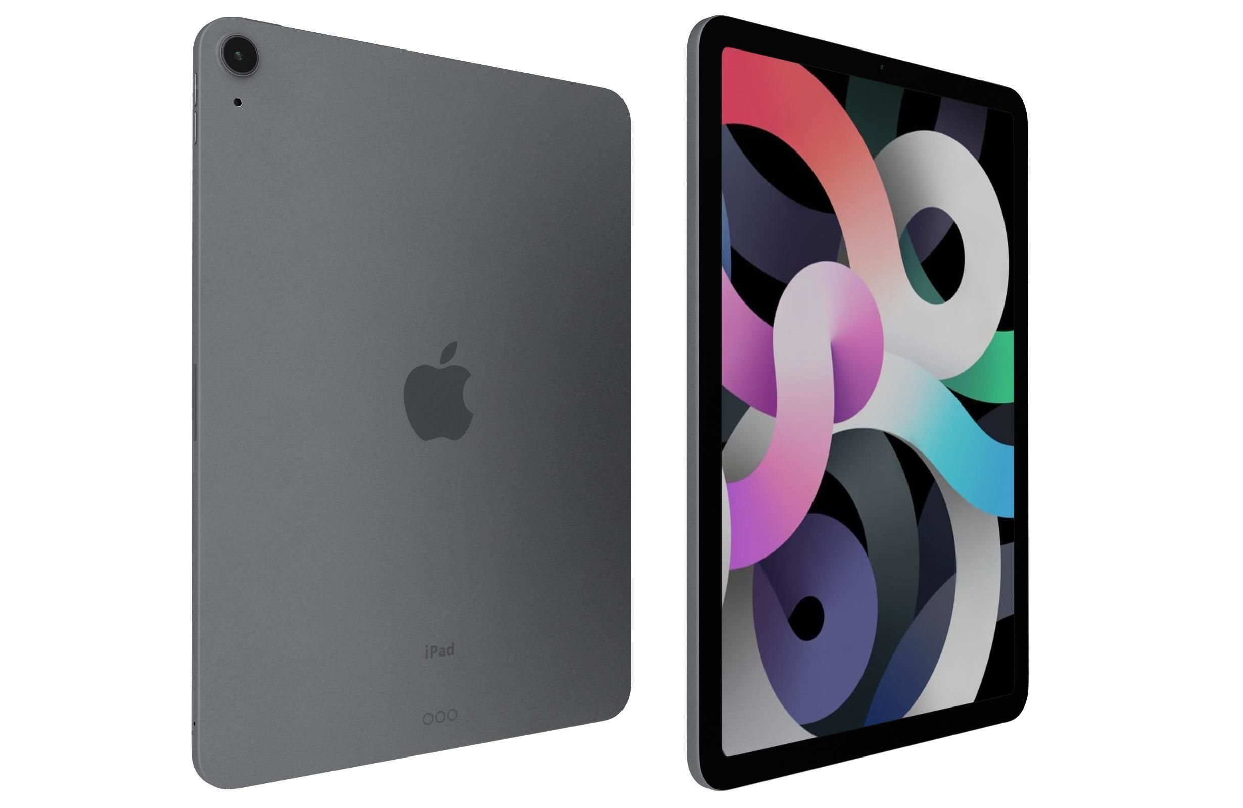 Apple iPad Air 4 2020 Space Gray 3D model_8