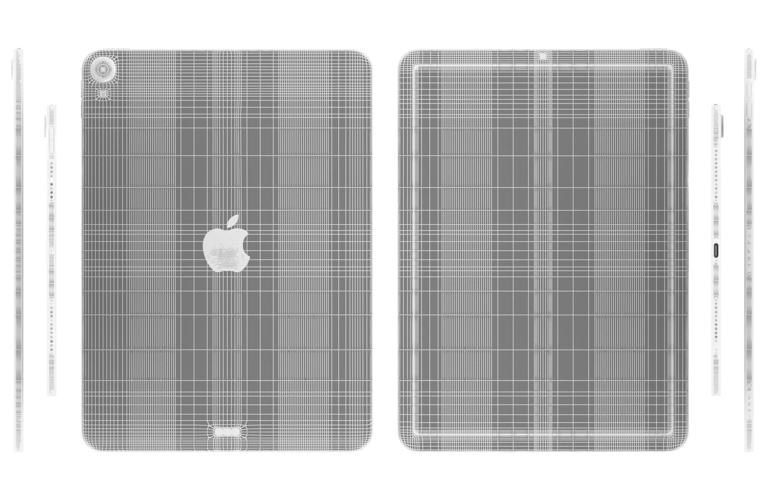 Apple iPad Air 4 2020 Space Gray 3D model_17