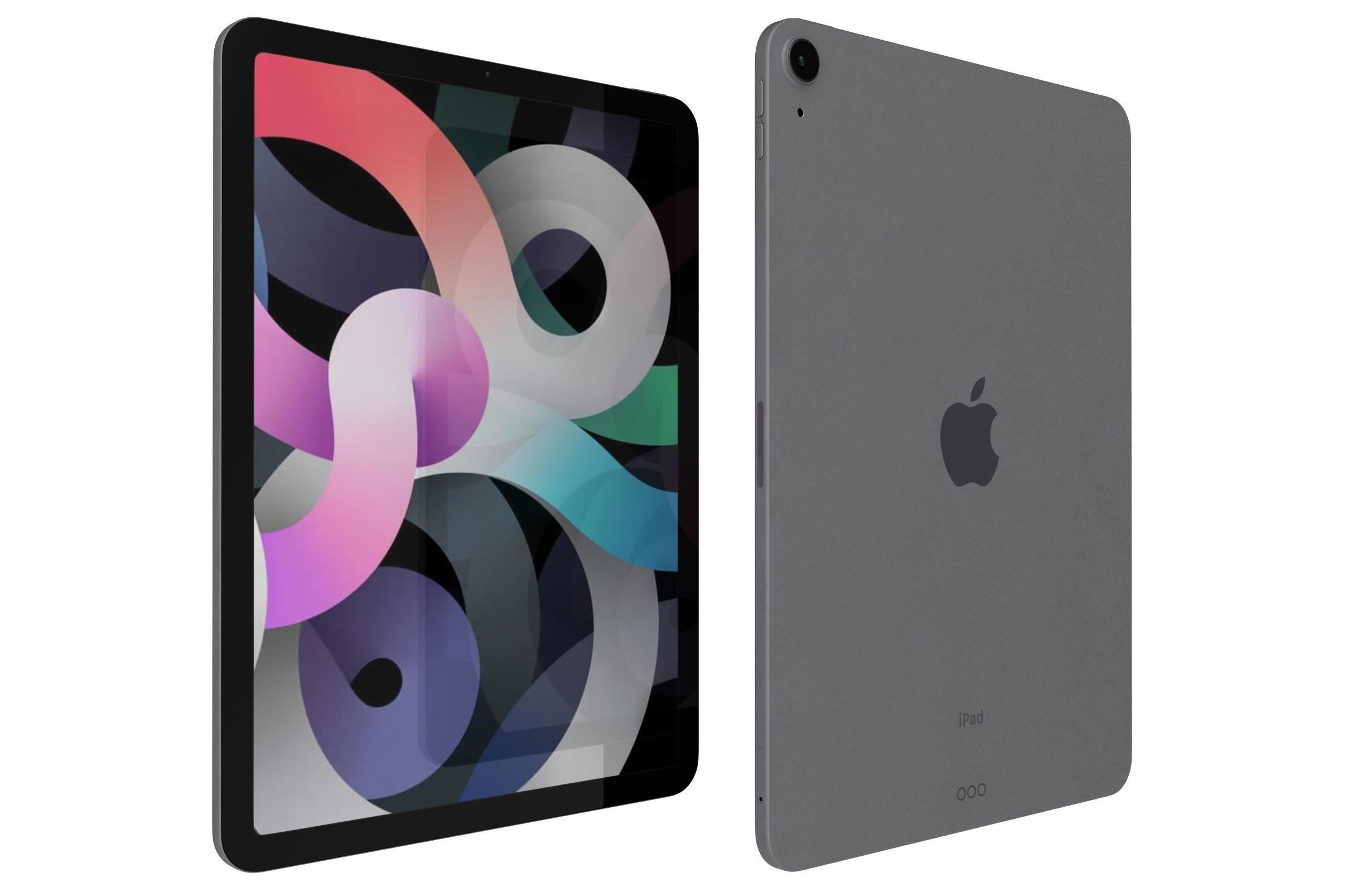 Apple iPad Air 4 2020 Space Gray 3D model_9