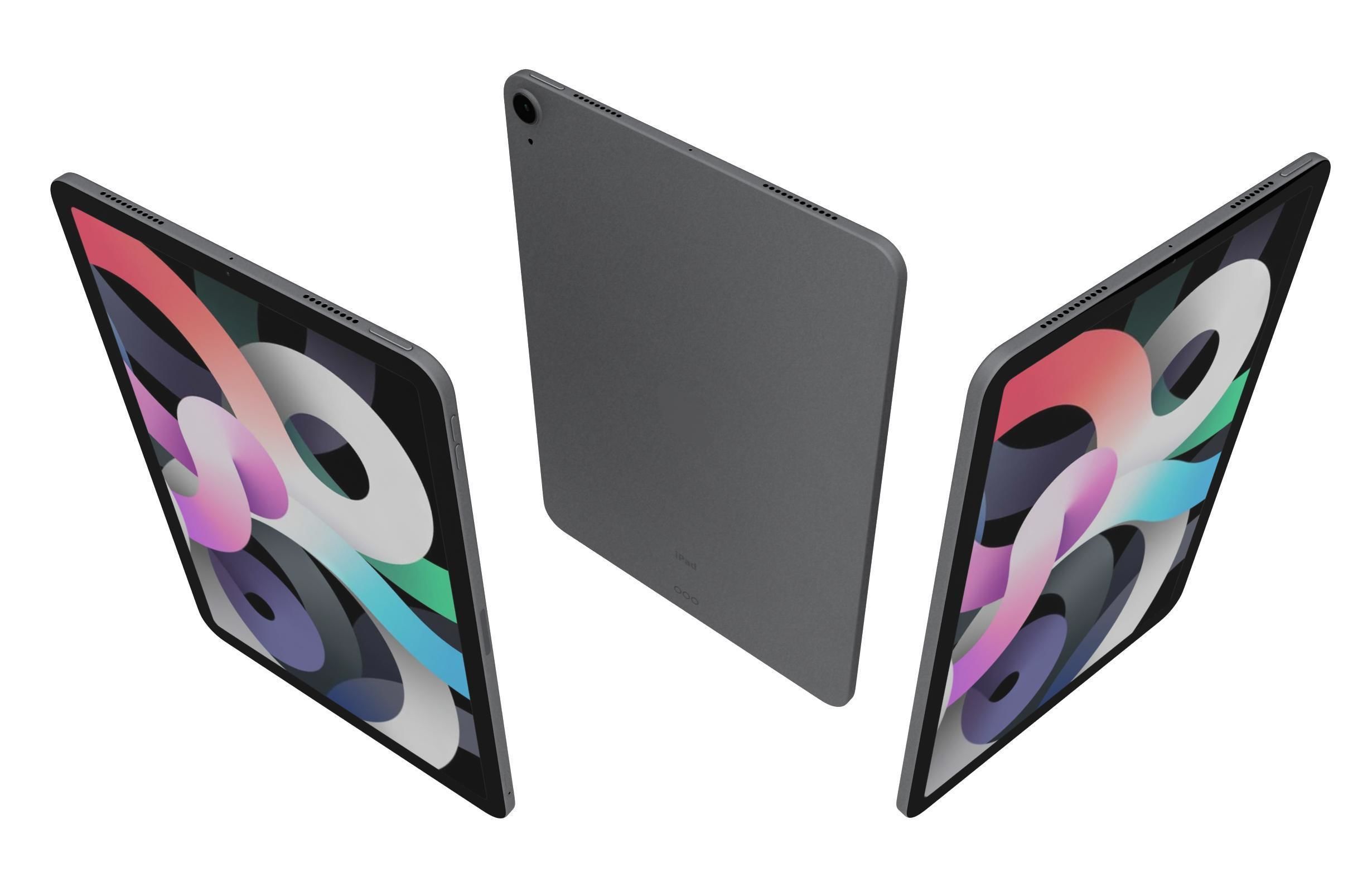 Apple iPad Air 4 2020 Space Gray 3D model_1