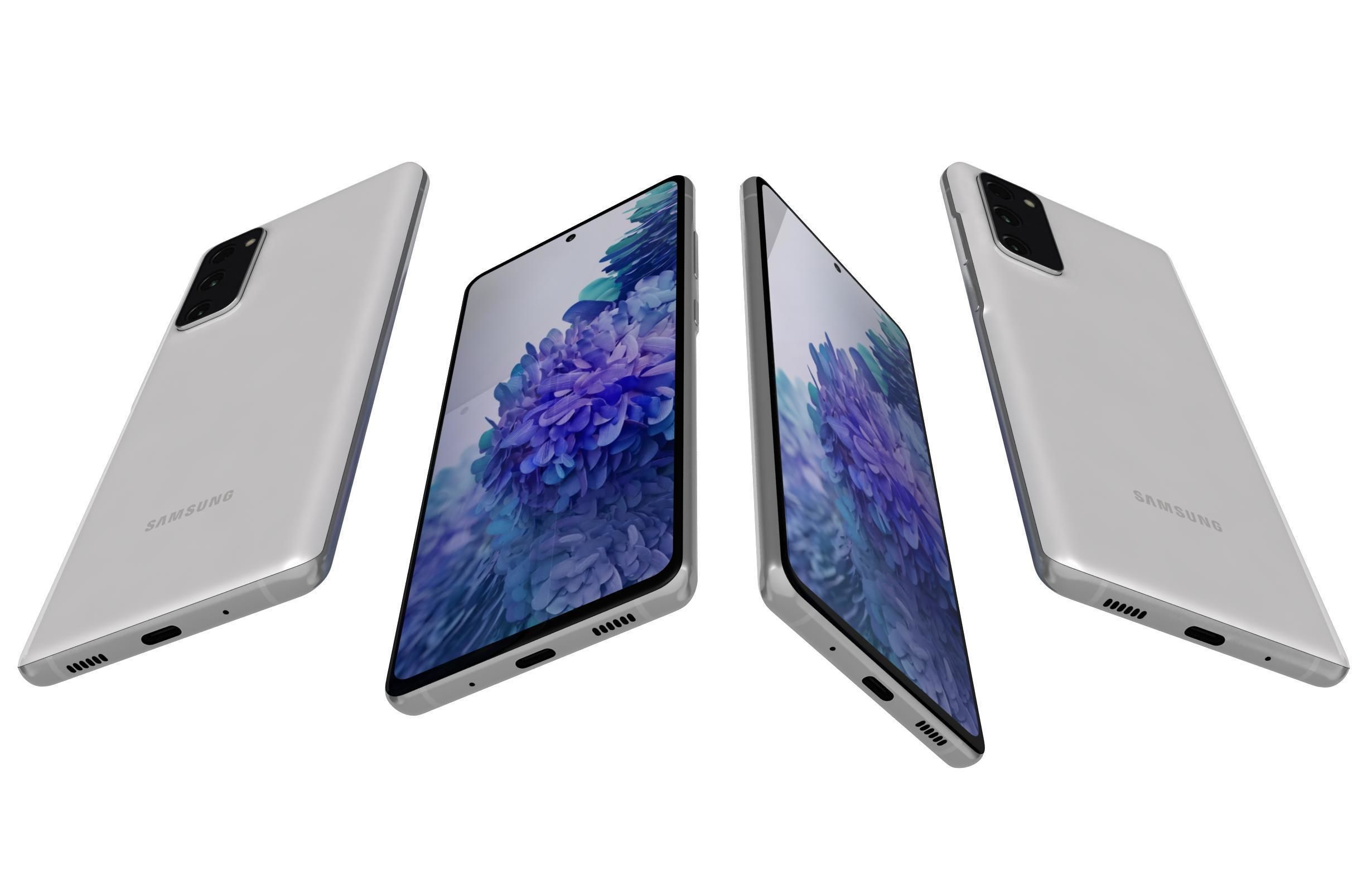 Samsung Galaxy S20 FE Cloud White 3D model_5