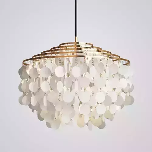 Round Capiz Chandelier