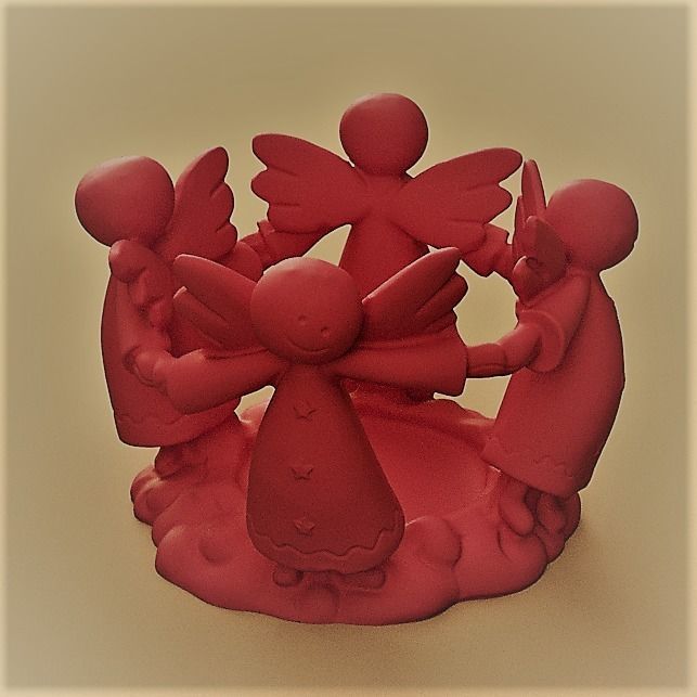 Les 4 anges  3D print model_5