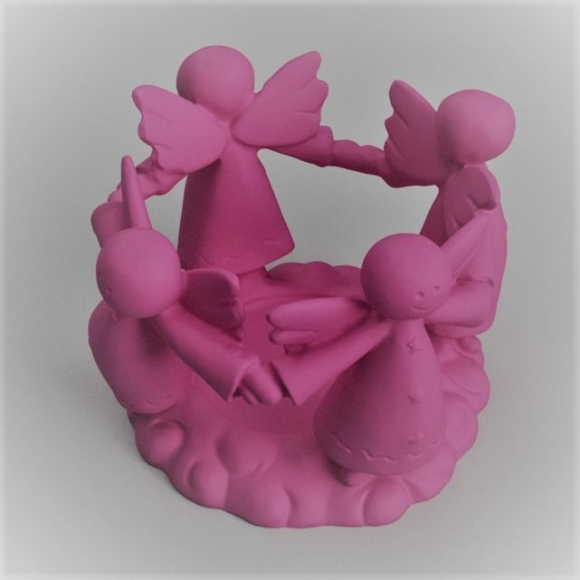 Les 4 anges  3D print model_7
