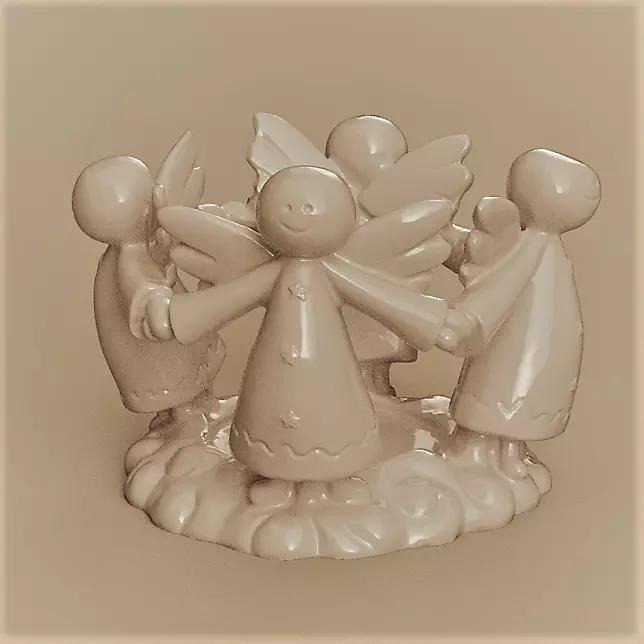 Les 4 anges  3D print model_0