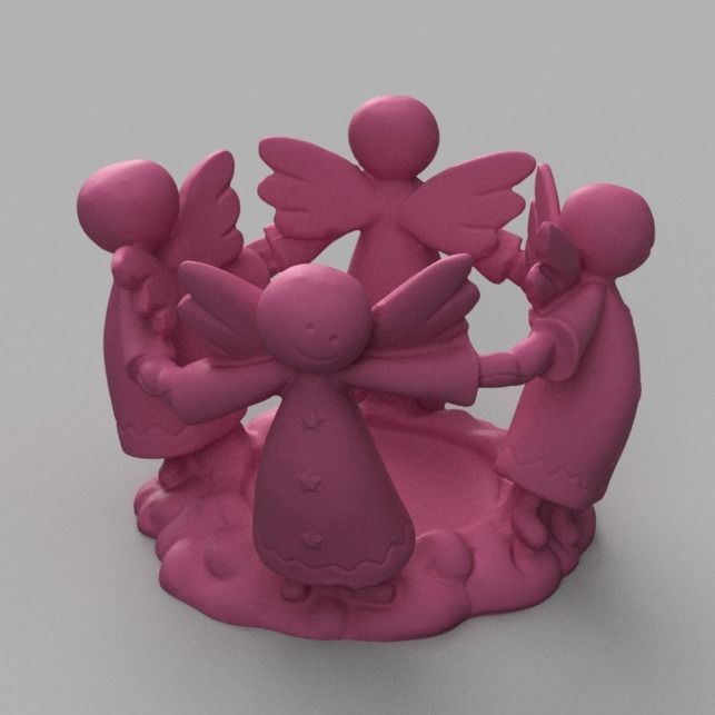 Les 4 anges  3D print model_2