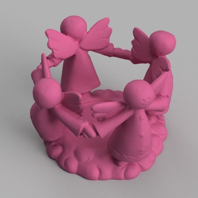 Les 4 anges  3D print model_6