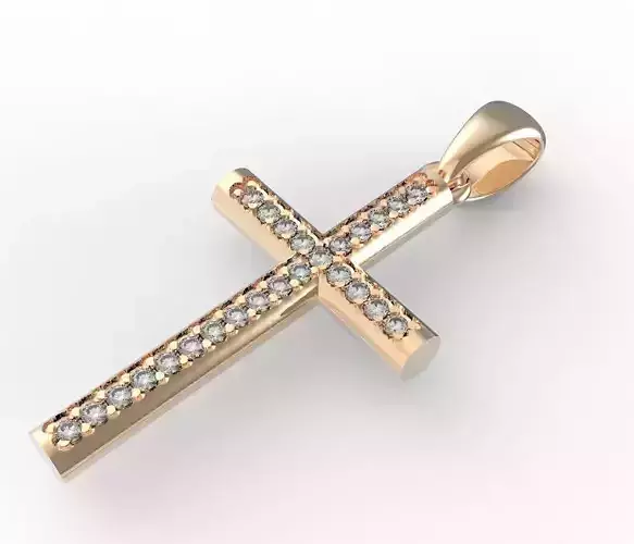 cross with gems