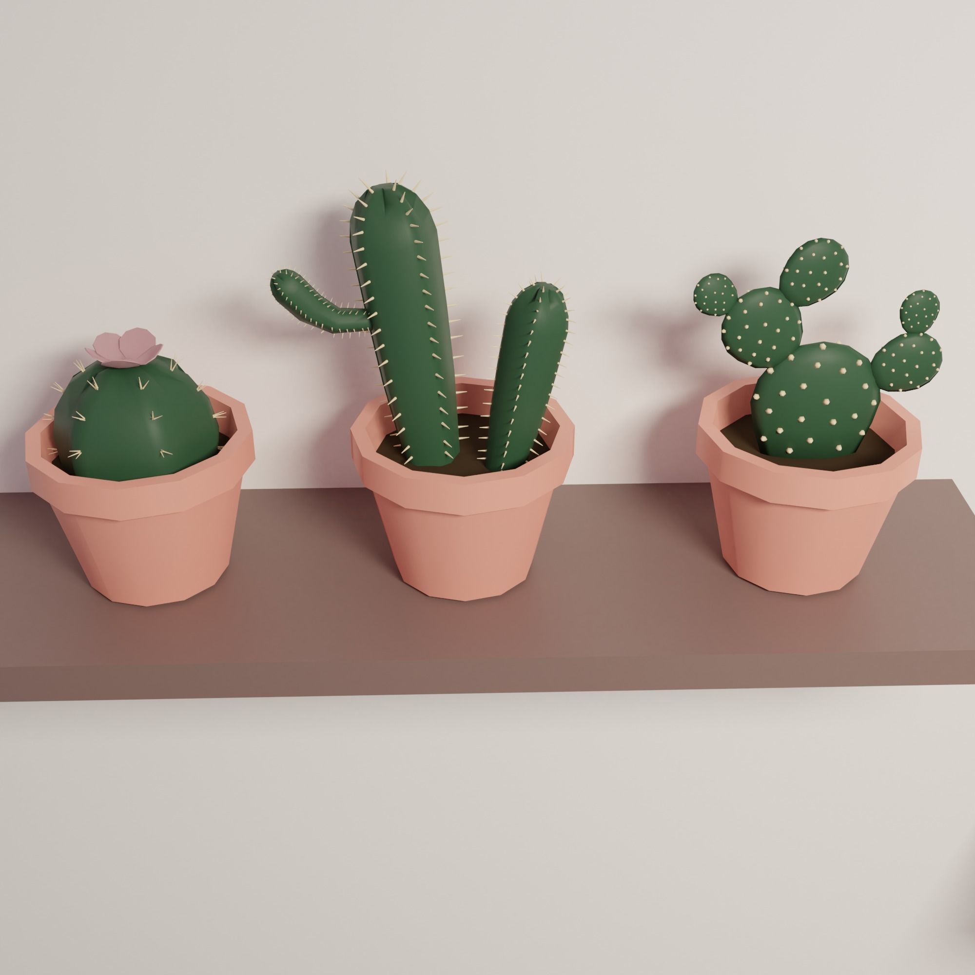 Flower shop Low-poly 3D model_15