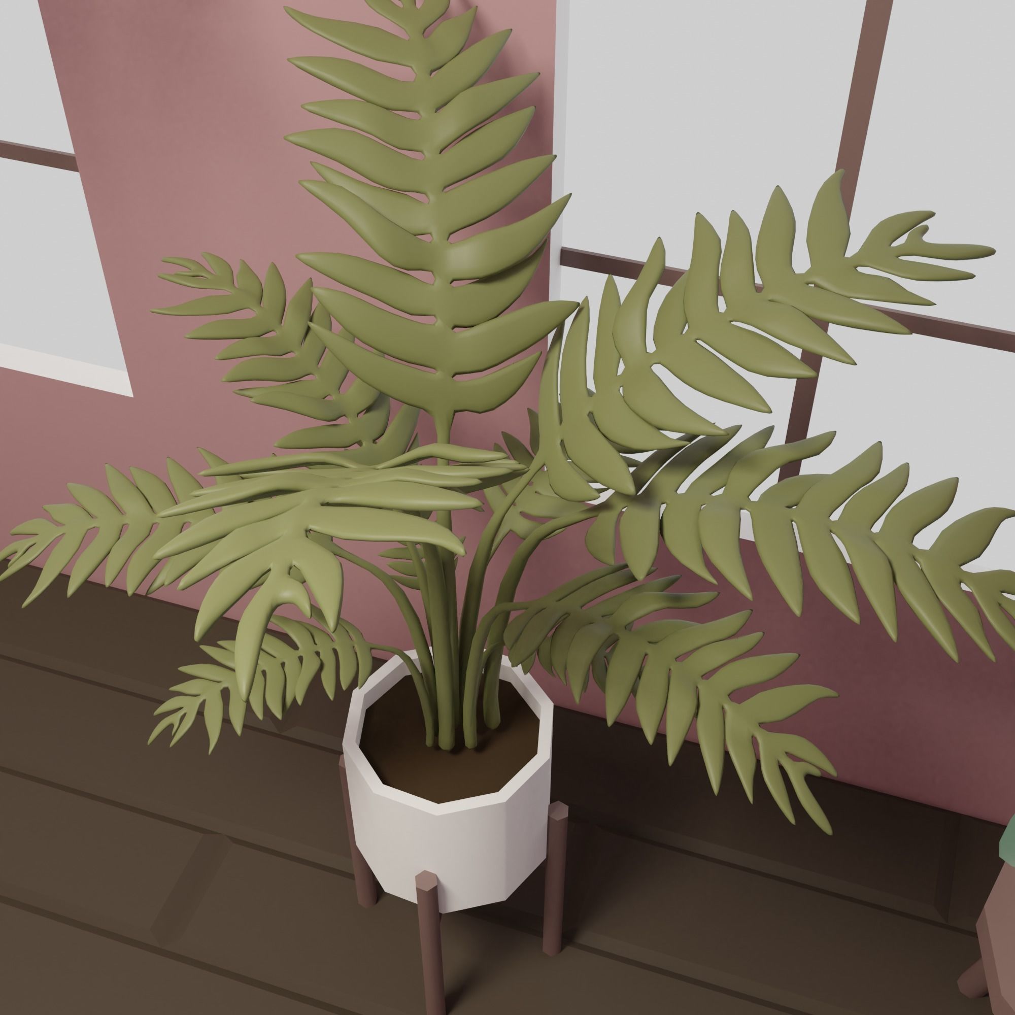 Flower shop Low-poly 3D model_11