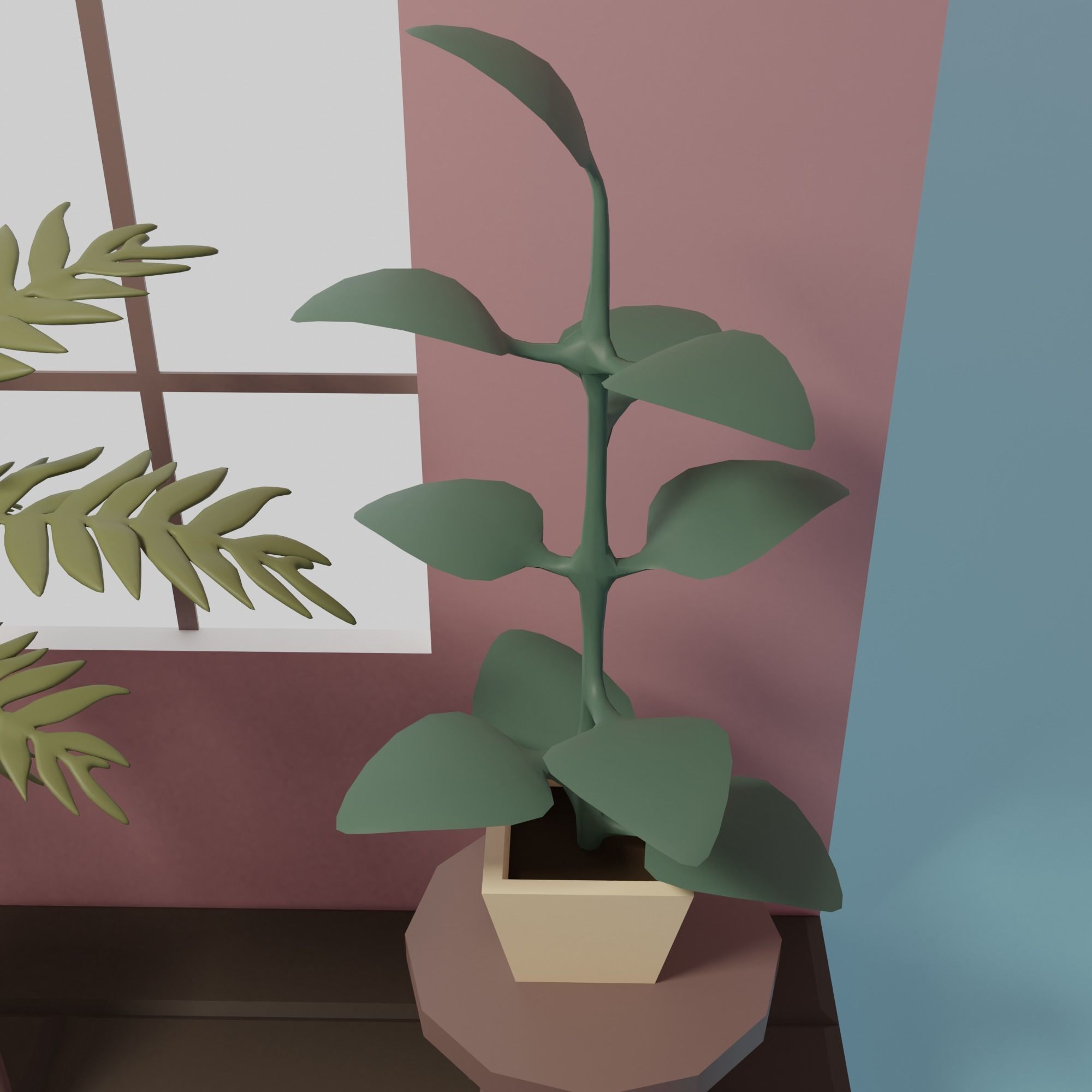 Flower shop Low-poly 3D model_10