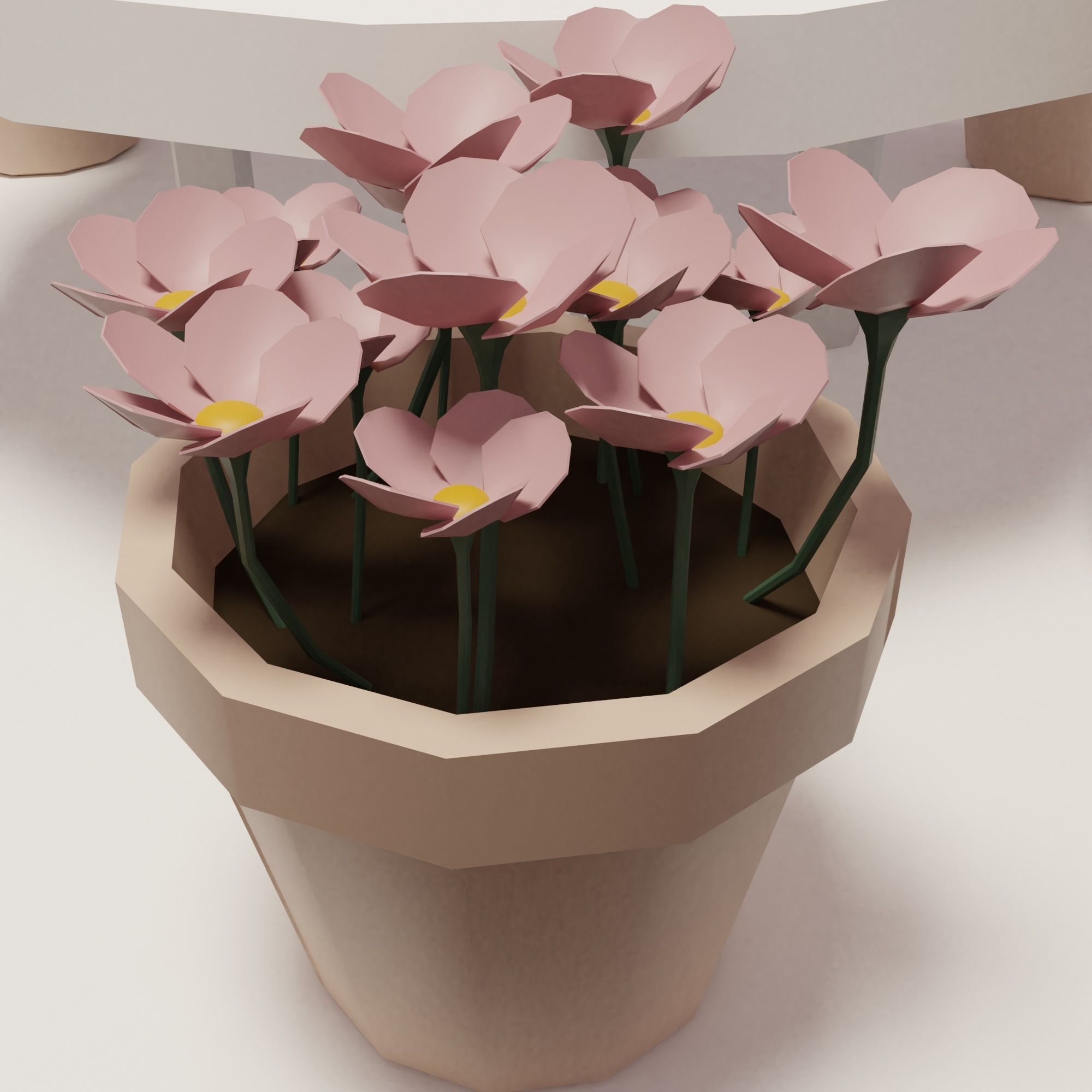Flower shop Low-poly 3D model_7