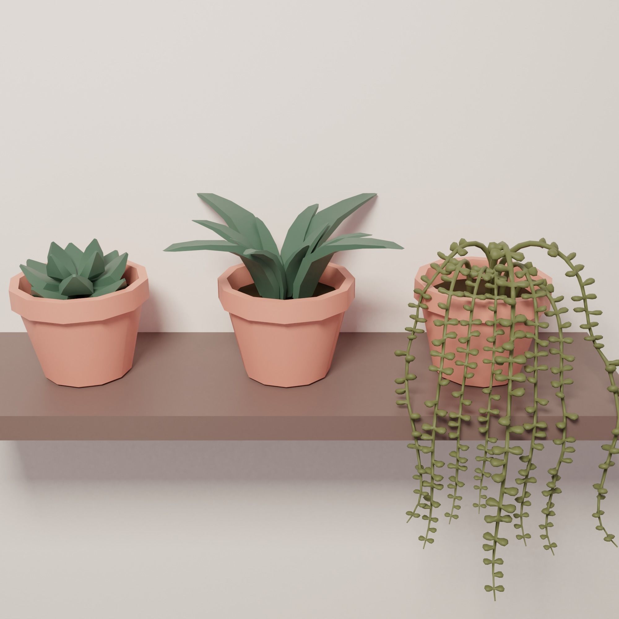 Flower shop Low-poly 3D model_14