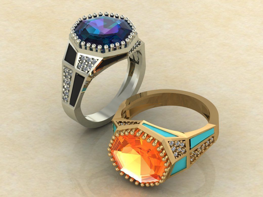 Diamond ring 3D print model_1