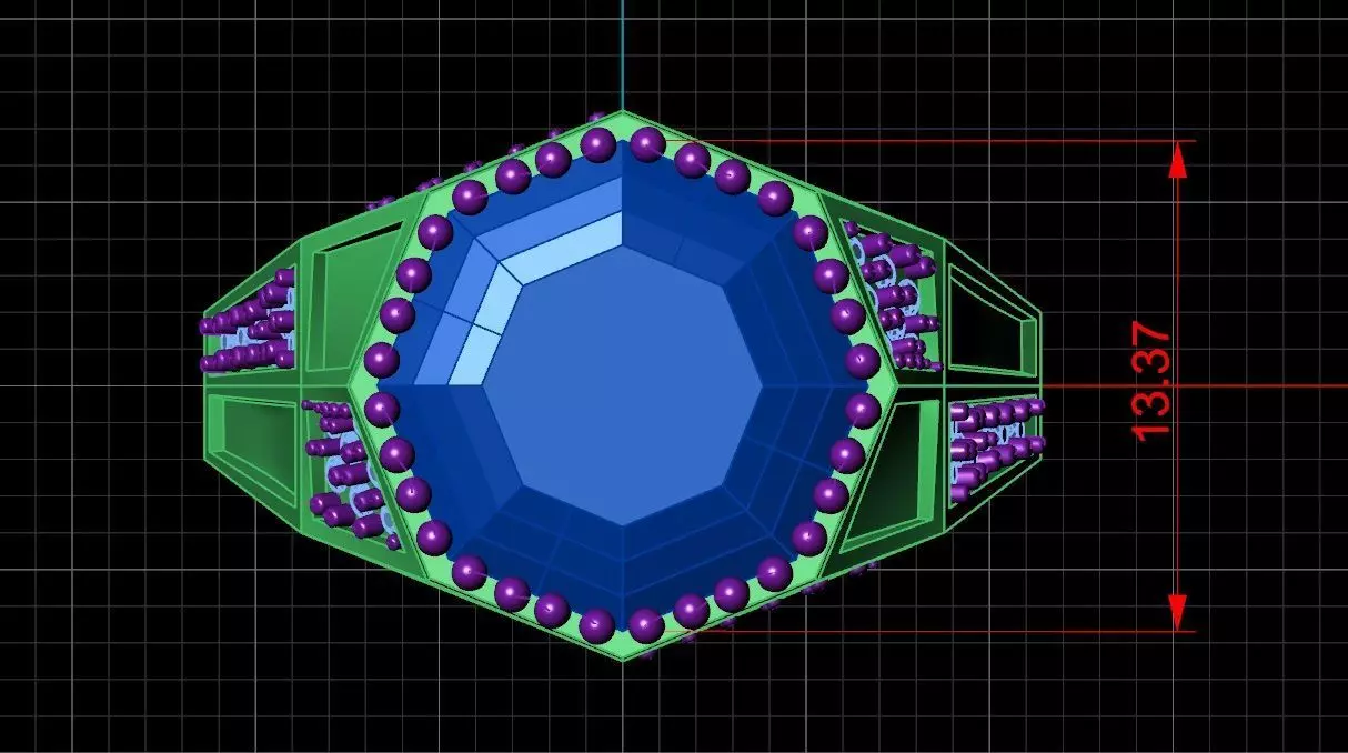Diamond ring 3D print model_0