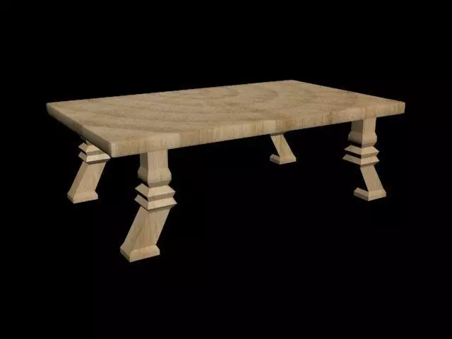 TABLE wooden Free 3D model_0