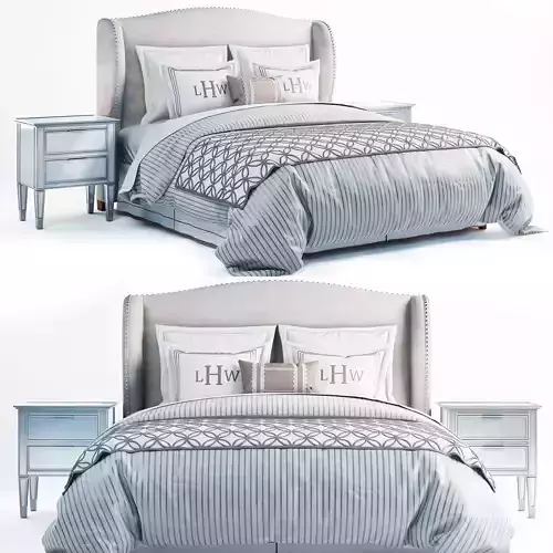 Wingback  pottery barn bed