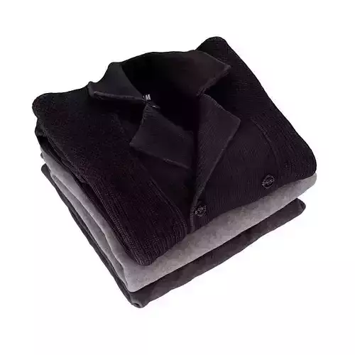 Stack Of Folded Mens Sweaters 019 3D model