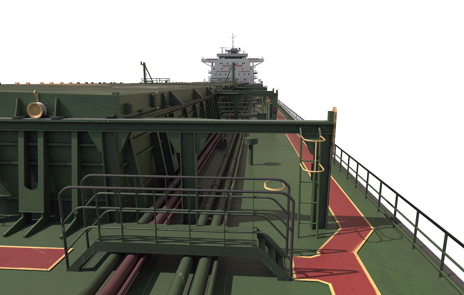 Bulk carrier Black with holds and reservoirs 3D model_2