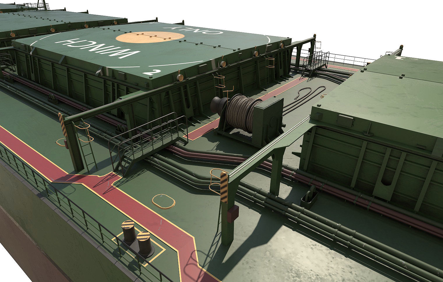 Bulk carrier Black with holds and reservoirs 3D model_1