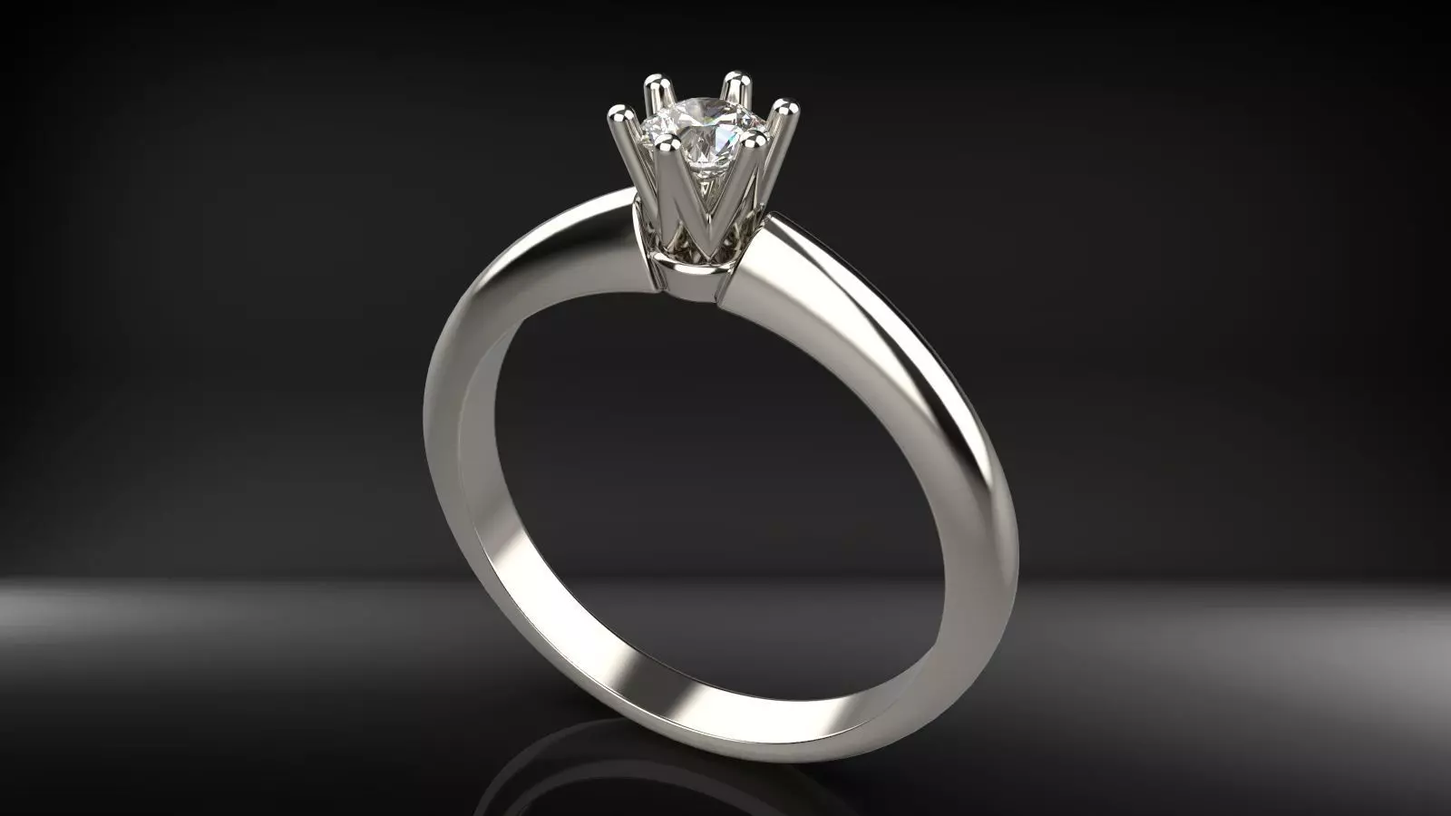 Engagement diamond ring for print 3D print model_0