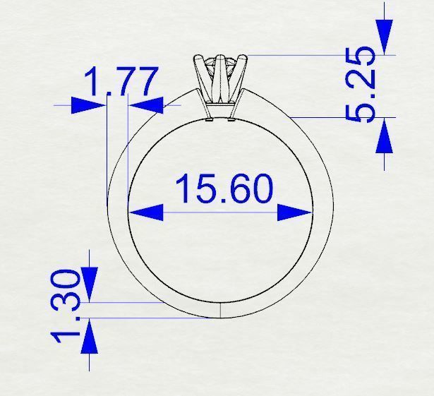 Engagement diamond ring for print 3D print model_6