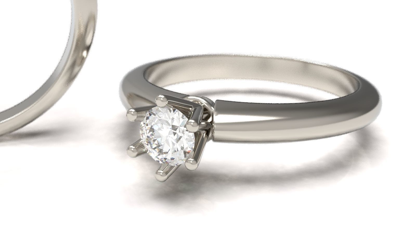 Engagement diamond ring for print 3D print model_2