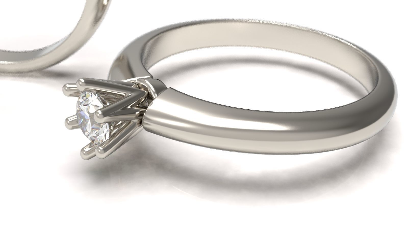 Engagement diamond ring for print 3D print model_1