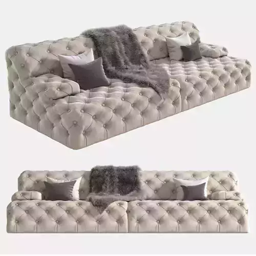 Beige sofa 3D model