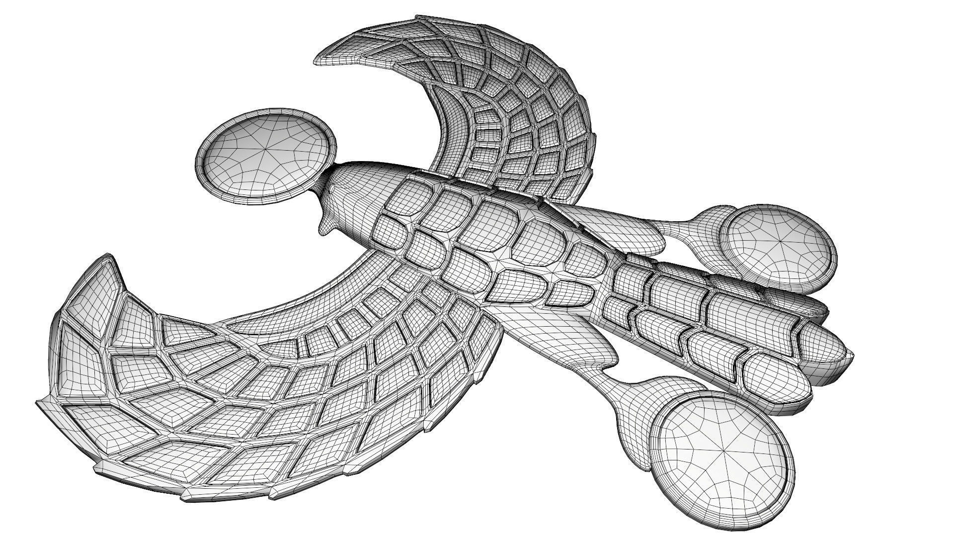 Egyptian Horus jewel 3D model_6