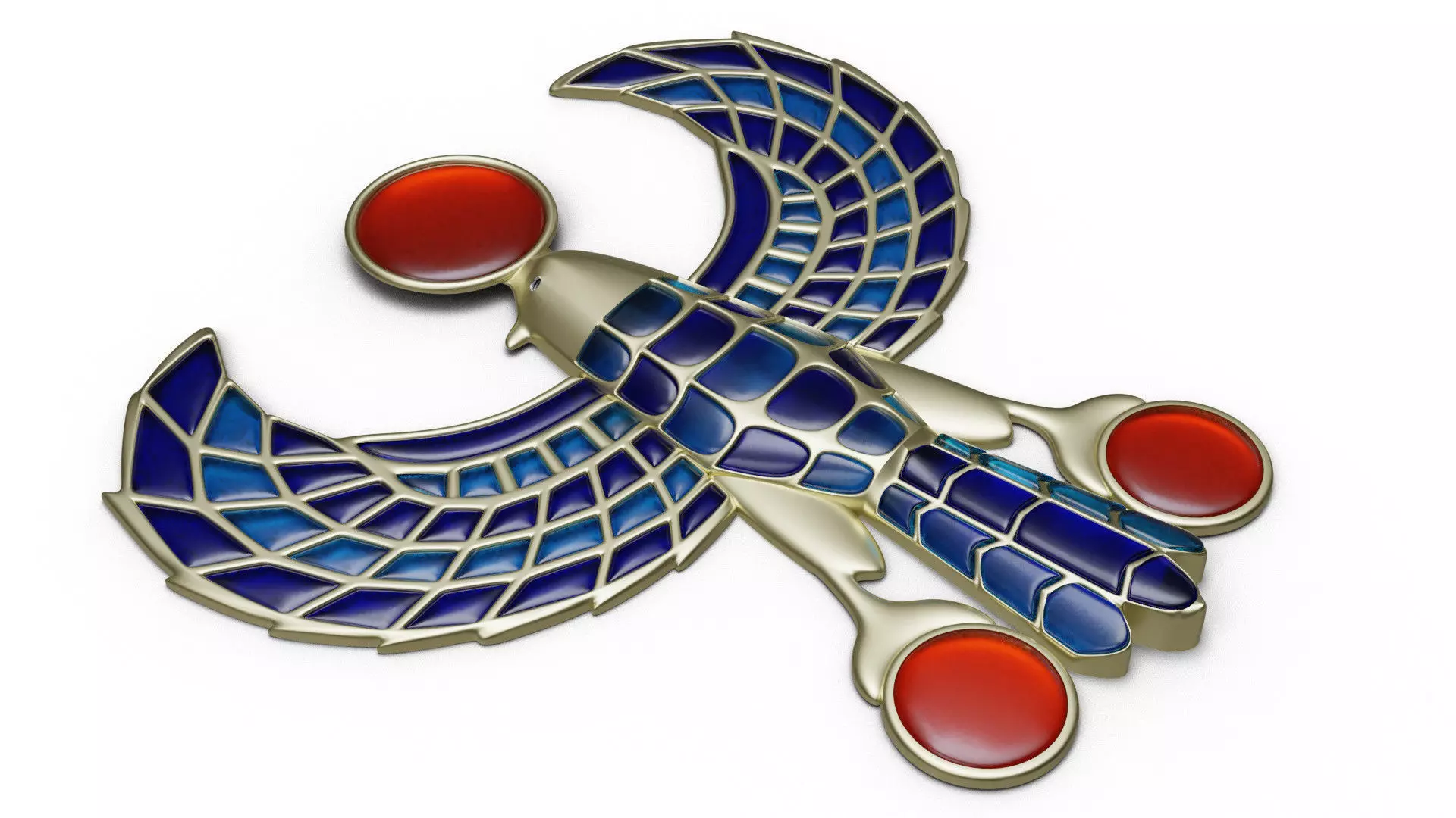 Egyptian Horus jewel 3D model_0