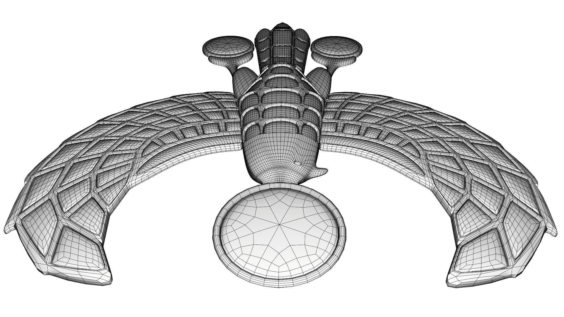 Egyptian Horus jewel 3D model_8