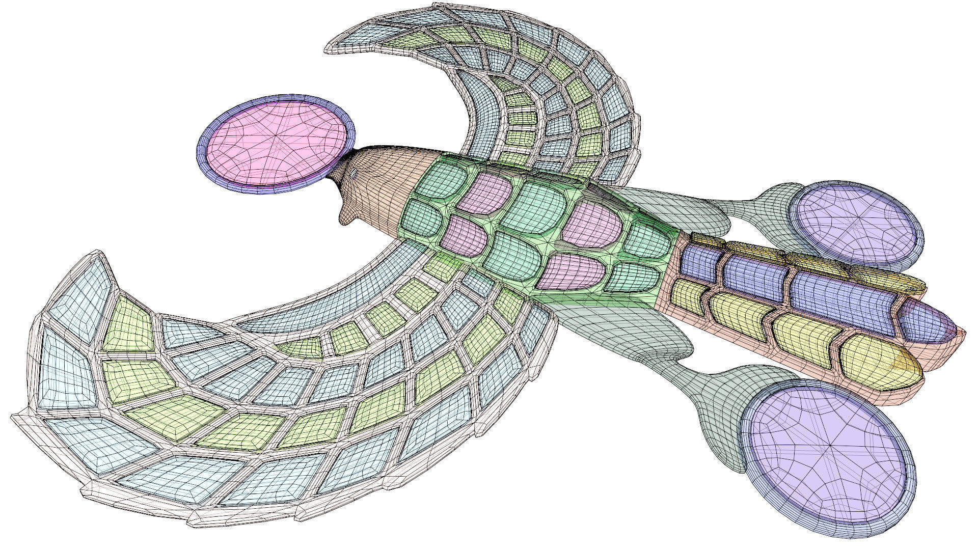 Egyptian Horus jewel 3D model_14