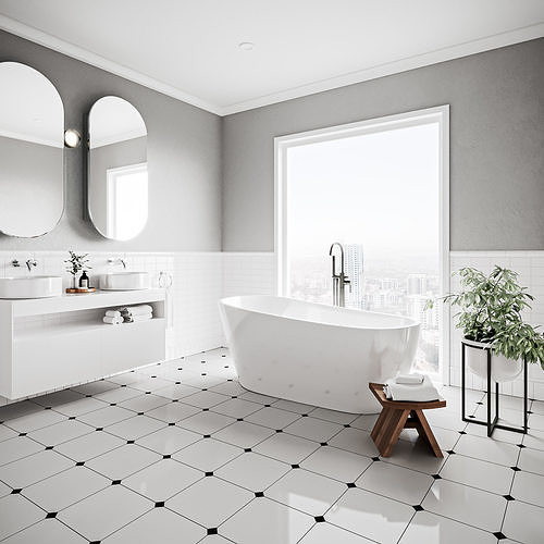 Victorian Bathroom - Contemporary 3D model