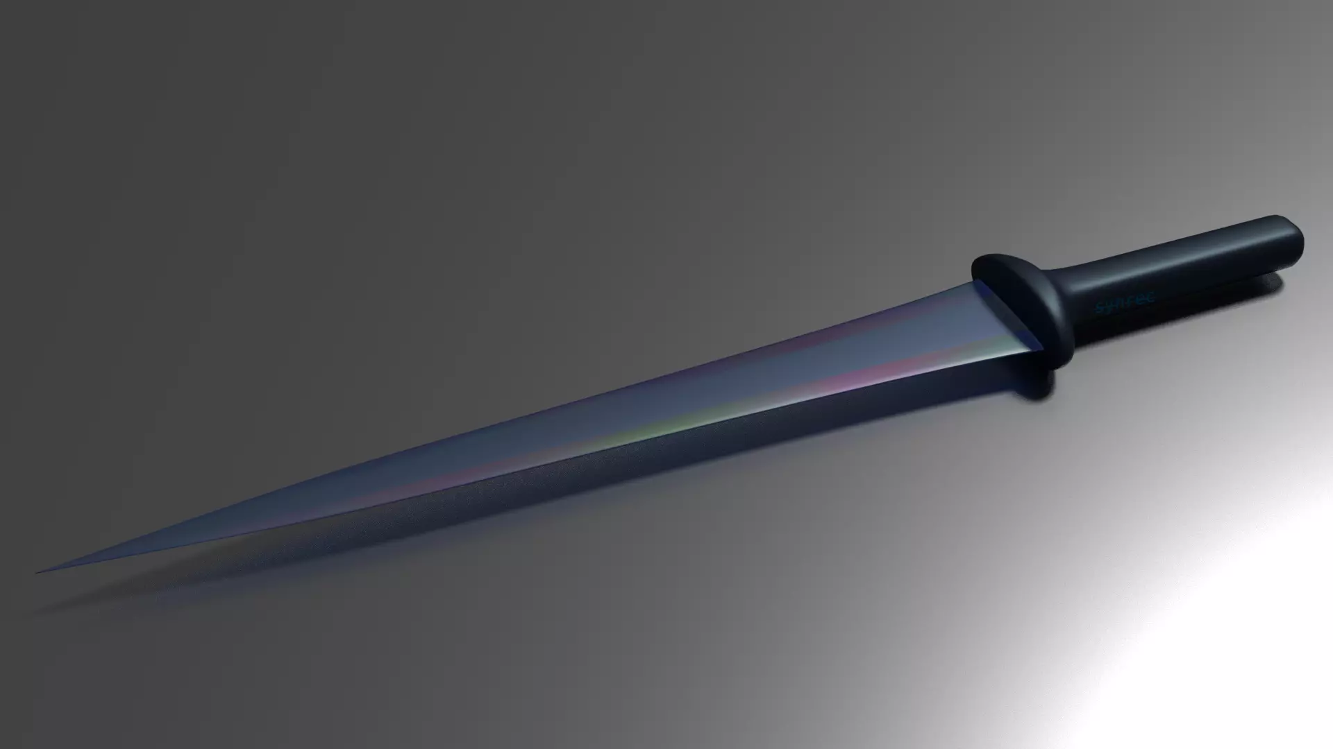 Sword knife with handle Free low-poly 3D model_0