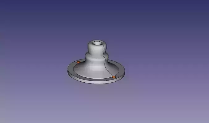 printable door knob with holes for bolts 3D print model