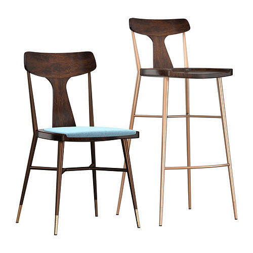 Naika 2 Chair Low-poly 3D model
