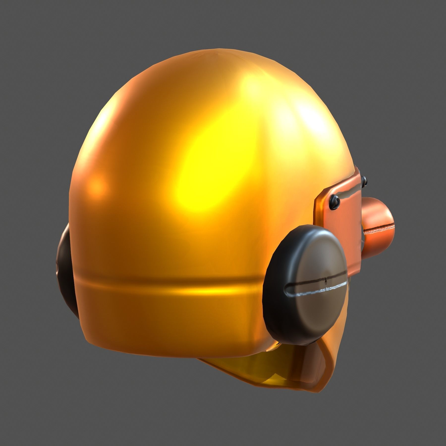 Gas mask helmet 3d model scifi Low-poly Low-poly 3D model_5