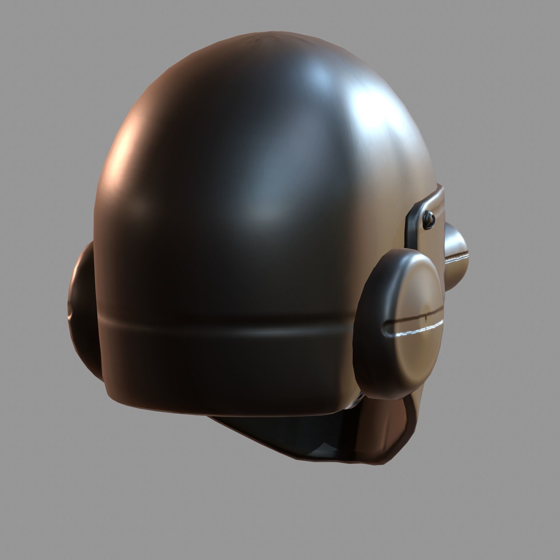 Gas mask helmet 3d model scifi Low-poly Low-poly 3D model_5