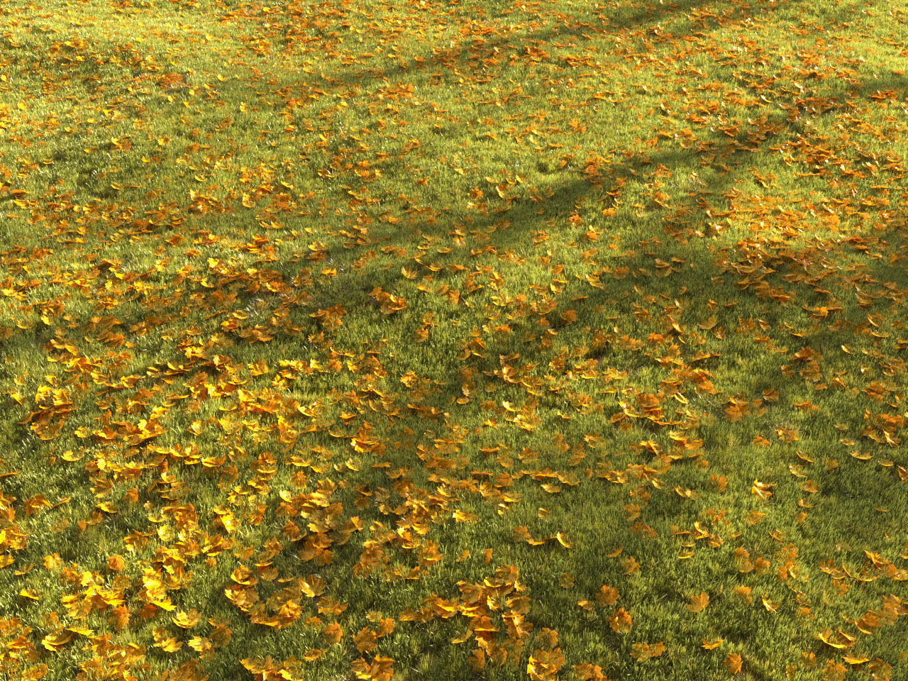 Four seasons grass 3D model_17